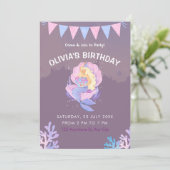 ガールズマーメイドザシー誕生日、ガールズパーティー 招待状 (スタンド正面)