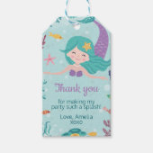 ガールズマーメイドバースデーパーティーメッセージカード ギフトタグ (正面)