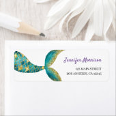 ガールズマーメイドバースデーパーティー差出人住所ラベル ラベル (インサイチュ)