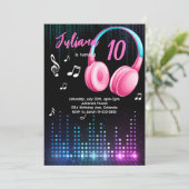 ガールズミュージカルグロー誕生日招待状 招待状 (スタンド正面)