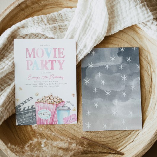 ガールズムービーパーティの招待状 招待状