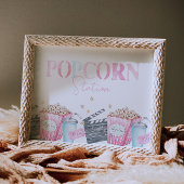 ガールズムービーパーティーポップコーンサイン ポスター