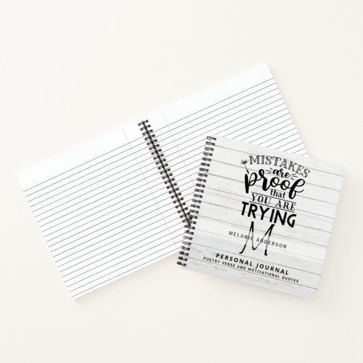 ガールズモノグラムやる気を起こさせるジャーナル勇気付けられる ノートブック (内部)