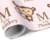 ガールズモンキーベビーシャワー ラッピングペーパー (ロールコーナー)