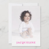 ガールズモンスターファースト誕生日パーティの招待状 招待状 (裏面)