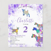 ガールズヤギ誕生日パーティパープルバジェット チラシ (正面)