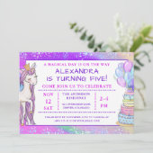 ガールズユニコーンスパークル誕生日 招待状 (スタンド正面)