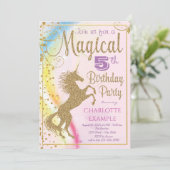 ガールズユニコーンバースデーパーティ招待状 招待状 (スタンド正面)
