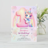ガールズユニコーンマジカルレインボー1st誕生日パーティー 招待状 (スタンド正面)
