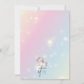 ガールズユニコーンレインボーグリッター5thバースデーパーティー 招待状 (裏面)