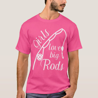 ガールズライクビッグロッドズ魚釣り Tシャツ