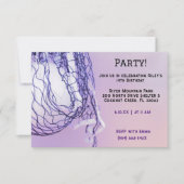 ガールズライトパープルスポーツバレーボール誕生日 招待状 (正面)