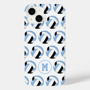 ガールズライトブルー黒バレーボールパターン Case-Mate iPhone 14ケース
