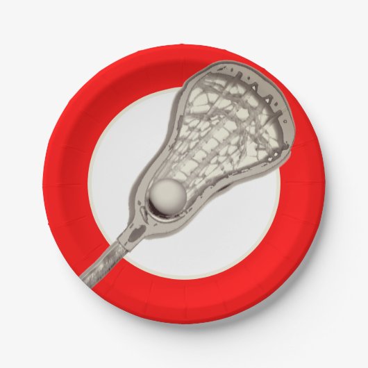 ガールズラクロスチームレッド ペーパープレート (正面)