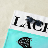 ガールズラクロスパーソナライズされたパステル ビーチタオル (インサイチュ)