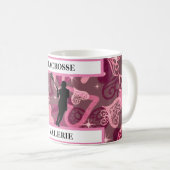 ガールズラクロスフローティングバラハート コーヒーマグカップ (正面右)