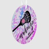 ガールズラクロスブライトピンク絞り染めオーナメント オーナメント (正面)