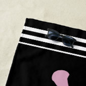 ガールズラクロス パーソナライズされた ビーチタオル (インサイチュ)