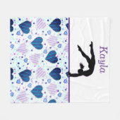 ガールズラブジムティックスハートフリースブランケット フリースブランケット (正面(横))