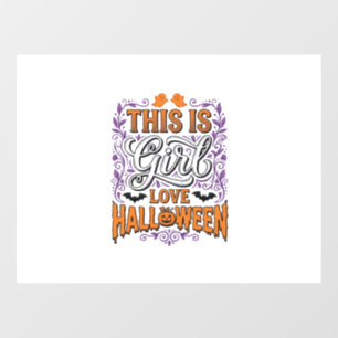 ガールズラブハロウィーン ヴィンテージ かわいい スプーキーTシャツ デザイン ウィンドウサイン