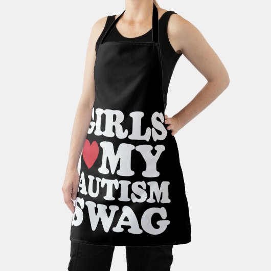 ガールズラブマイオティズムスワッグおもしろい認識度 エプロン (インサイチュ)