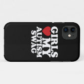 ガールズラブマイオティズムスワッグ認識度ハート Case-Mate iPhoneケース (裏面(横))