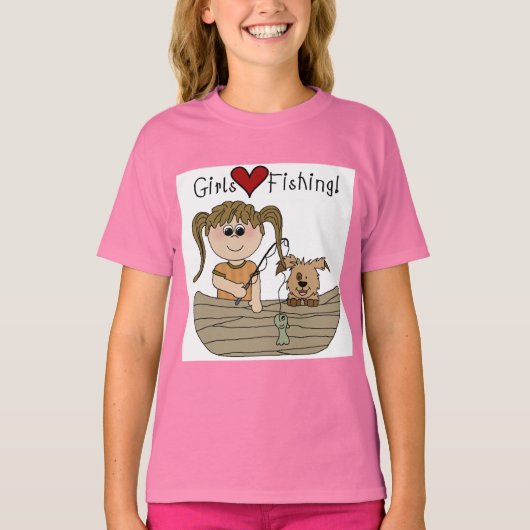 ガールズラブ魚釣り Tシャツ (正面)