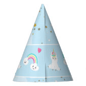 ガールズラマコーンユニコーンハッピーバースデー パーティーハット (裏面)