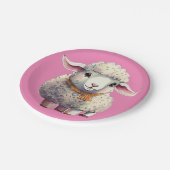 ガールズリトルラム紙プレート7"ラウンド紙 ペーパープレート (アングル)