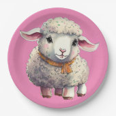 ガールズリトルラム紙プレート, 9"紙プレート ペーパープレート (正面)