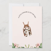 ガールズリトル女性のカーボーイオンザウェイベイビーシャワー 招待状 (裏面)