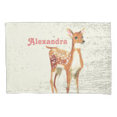 ガールズルーパーソナライズされたムディアウッドテクスチャ 枕カバー (正面)