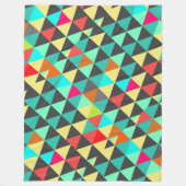 ガールズルームモダン抽象芸術三角形パターン フリースブランケット (正面)