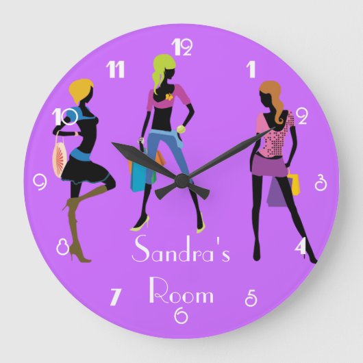 ガールズルーム ラージ壁時計 (正面)