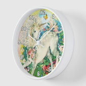 ガールズルームunicornホームデコールクロック 壁時計 (傾斜)