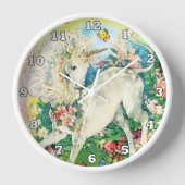 ガールズルームunicornホームデコールクロック 壁時計 (正面)