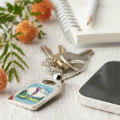 ガールズルールザコースレトロゴルフイラストレーション キーホルダー (側面)