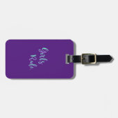 ガールズルール – トレンディー感動的タイポグラフィ ラゲッジタグ (正面横)