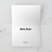 ガールズルールTic Tac Toe Greeting Card カード (内部)