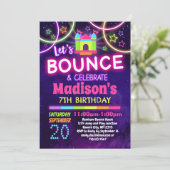 ガールズレインボーバウンスハウスバースデーパーティー 招待状 (スタンド正面)