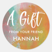 ガールズレインボー誕生日シール ラウンドシール (正面)