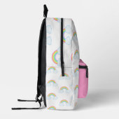 ガールズレインボー&ピンクバックパパーソナライズされたック プリントバックパック (左)