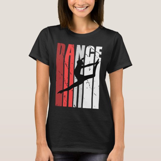 ガールズレトロクラシカルダンス誕生日ヴィンテージディストリクト Tシャツ (正面)