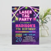 ガールズレーザーラベルバースデーパーティ招待状 招待状 (スタンド正面)