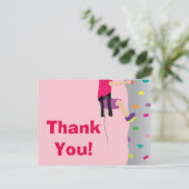 ガールズロックウォール登山誕生日パーティーありがとう ポストカード (スタンド正面)