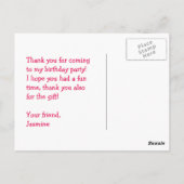 ガールズロックウォール登山誕生日パーティーありがとう ポストカード (裏面)