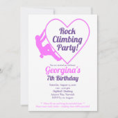 ガールズロック登山誕生日パーティーの招待 招待状 (正面)