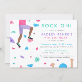 ガールズロック登山誕生日パーティーの招待 招待状