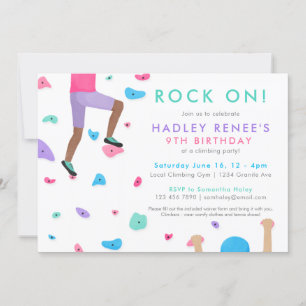 ガールズロック登山誕生日パーティーの招待 招待状