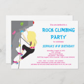 ガールズロック登山誕生日パーティー 招待状 (正面/裏面)